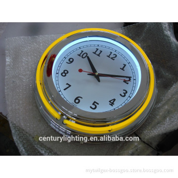 15inch neon light clock double neon tubes